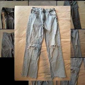 Zara High Waisted Light Wash Jeans